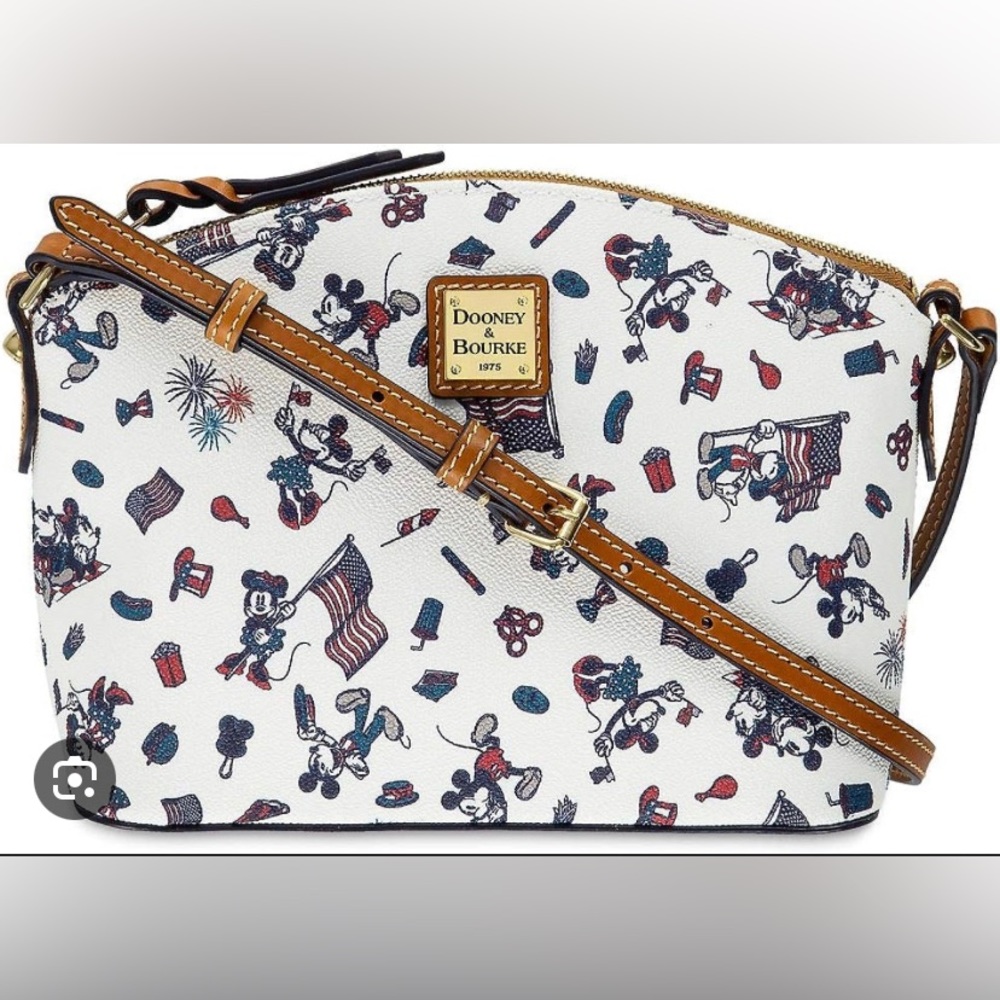 Mickey and Minnie Mouse Americana Crossbody Tote